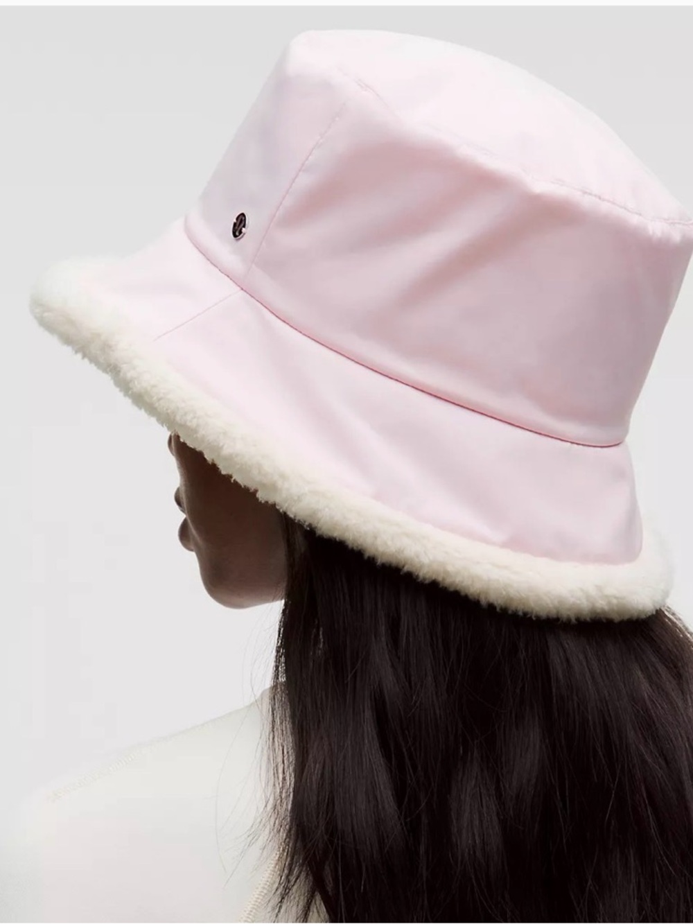 Lululemon Pink Faux Fur Trim Bucket Hat